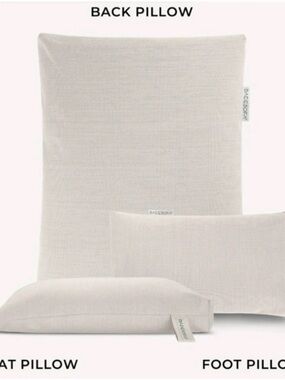 Large Back, Seat & Foot Pillow Set- Ivory Home Bedding (Brand: )